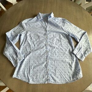 J. McLaughlin Light Blue Casual Button Down Shirt XL